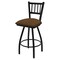 Holland Bar Stool Co 30" Swivel Bar Stool, Black Wrinkle, Rein Thatch Seat X810 - alternate 1
